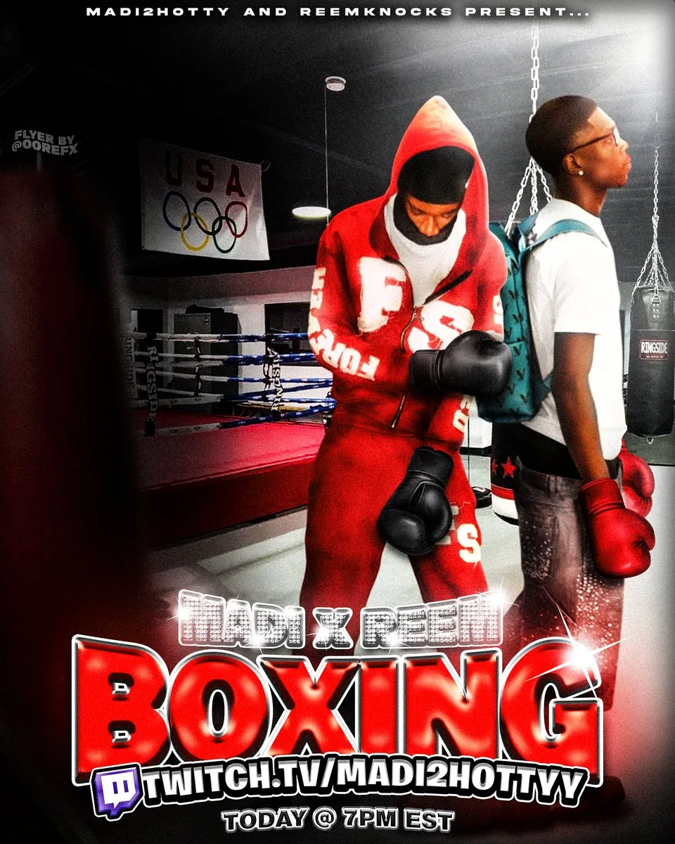 Madi x Reem: Boxing flyer by OOREFX