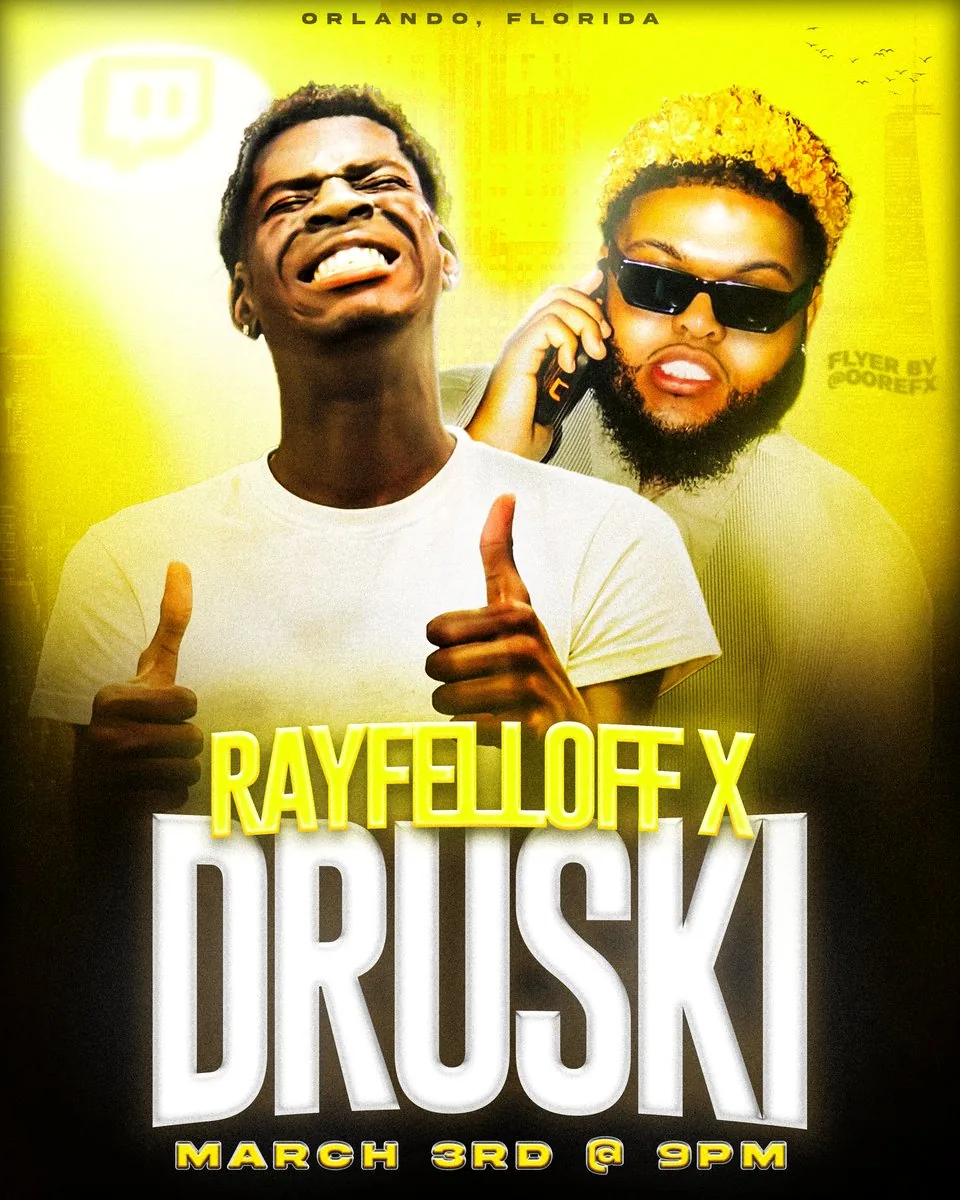 Rayfelloff x Druski flyer by OOREFX